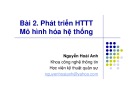 Bài giảng Phát triển hệ thống thông tin mô hình hóa hệ thống