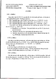 Đề kiểm tra giữa học kỳ môn Cung cấp điện cho xí nghiệp công nghiệp và công trình dân dụng