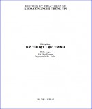 Giáo trình, Bài giảng Kỹ thuật lập trình: Phần 1 (Mới nhất)