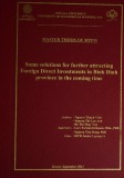 Master thesis of MPPM: Some solutions for further attracting foreign direct investment in Binh Dinh province in the coming time