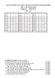 Đáp án đề thi cuối học kỳ II năm học 2015-2016 môn Bảo trì bảo dưỡng công nghiệp (Đề 1E) - ĐH Sư phạm Kỹ thuật
