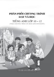 Phân phối chương trình Tiếng Anh lớp 10, 11, 12 (Theo chương trình và sách giáo khoa mới)