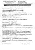 Đề thi Đại số cuối học kỳ 1 năm 2014-2015 - ĐH Sư phạm Kỹ thuật
