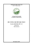 Đề cương chi tiết học phần: Bệnh học thủy sản (Mã học phần APA321)