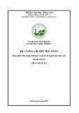Đề cương chi tiết học phần: Đa dạng sinh học và quản lý nguồn lợi thủy sản