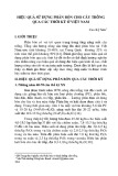 Hiệu quả sử dụng phân bón cho cây trồng qua các thời kỳ ở Việt Nam