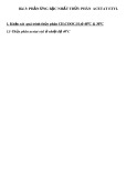 Thực hành Hóa lý dược - Bài 3: Phản ứng bậc nhất thủy phân  acetat etyl