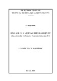 Luận văn Thạc sĩ Báo chí học: Hình ảnh ca sĩ Việt Nam trên báo điện tử (Khảo sát trên báo VietNamnet và Thanh niên Online năm 2017)