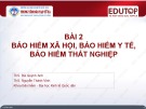 Bài giảng Quản trị kinh doanh bảo hiểm: Bài 2 của ThS. Bùi Quỳnh Anh