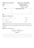 Đề kiểm tra Toán Đại số lớp 8 học kì 2 năm 2019-2020 có đáp án THCS Mậu Lương