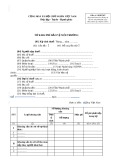 Tờ khai phí bảo vệ môi trường (Mẫu số: 01/BVMT)