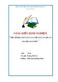 Sáng kiến kinh nghiệm Tiểu học: Biện pháp nâng cao chất lượng giải toán có lời văn lớp 1 hiệu quả