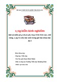 Sáng kiến kinh nghiệm Tiểu học: Biện pháp phát huy tính tích cực, chủ động, sáng tạo của học sinh lớp 4 trong giờ học khoa học