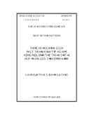 Luận văn Thạc sĩ Quản lý công: Thực hiện chính sách phát triển kinh tế - xã hội vùng núi, dân tộc thiểu số tại huyện An Lão, tỉnh Bình Định