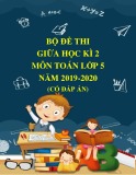 Bộ đề thi giữa học kì 2 môn Toán lớp 5 năm 2019-2020 có đáp án, chuẩn nhất