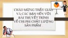 Chi phí chất lượng sản phẩm: Bài thuyết trình môn Quản trị chất lượng