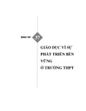 Module 37 THPT: Bồi dưỡng Giáo dục vì sự phát triển bền vững ở trường THPT