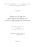 Luận án Tiến sĩ Vật lý: Nghiên cứu các hiệu ứng trong không gian giới hạn của ngưng tụ Bose-Einstein hai thành phần