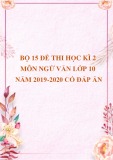 Bộ 15 đề thi học kì 2 Ngữ văn lớp 10 năm 2019-2020 có đáp án (mới nhất)