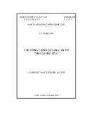 Luận văn Thạc sĩ Quản lý công: Xây dựng Chính quyền điện tử tỉnh Quảng Ngãi