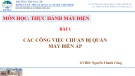Bài giảng Thực hành máy điện (Phần 1) - Nguyễn Thành Công