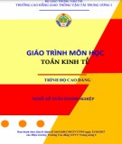 Giáo trình Toán kinh tế (Nghề Kế toán doanh nghiệp) Phần 1: Chuẩn nhất