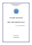 Tài liệu giảng dạy môn Trò chơi dân gian chuẩn nhất
