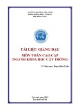 Tài liệu giảng dạy Toán cao cấp ngành Khoa học cây trồng [mới nhất]