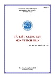Tài liệu giảng dạy Vi tích phân chuẩn nhất
