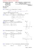 Đề kiểm tra Toán lớp 12 học kì 1 năm 2020-2021 Quảng Nam (có đáp án) - Mã đề 101
