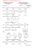 Đề kiểm tra Toán lớp 12 giữa học kì 1 năm 2020-2021 trường THPT Trưng Vương (Mã đề 570)