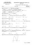 Đề thi thử Toán tốt nghiệp THPT 2021 lần 1 - THPT Minh Khai, Hà Tĩnh