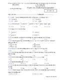 Đề Thi Thử Tốt Nghiệp THPT Môn Toán 2021 Lần 1 - Sở GD&ĐT Bắc Giang