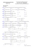 Đề thi thử Toán tốt nghiệp THPT 2021 có đáp án - THPT Phan Đình Phùng, Quảng Bình