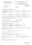 Đề thi thử Toán tốt nghiệp THPT 2021 có đáp án - Trường THPT Đồng Quan