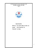 Bài giảng Vận chuyển động vật thủy sản ngành Nuôi trồng thủy sản trình độ Cao đẳng - CĐ Thủy Sản