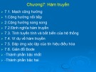 Hàm truyền: Bài giảng Giải tích mạch - Chương 7