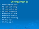 Mạch lọc: Bài giảng Giải tích mạch Chương 9 (Chi tiết)