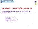 Bài giảng Cơ sở hệ thống thông tin Chương 8: PGS. TS. Hà Quang Thụy