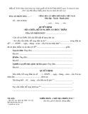 Mẫu Quyết định sửa chữa, bổ sung bản án phúc thẩm (Mẫu số: 76-DS)
