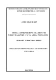 Doctoral thesis summary: Models and solutions for the management of the PT system in Hai Phong city