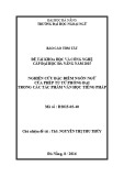 Nghiên cứu đặc điểm ngôn ngữ phép tu từ phóng đại trong tác phẩm văn học tiếng Pháp: Báo cáo tóm tắt đề tài khoa học và công nghệ cấp ĐH