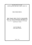 Luận văn Thạc sĩ Xã hội học: Thực trạng việc làm của thanh niên khu vực ngoại thành Hà Nội hiện nay