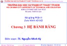 Bài giảng Nguyên lý - Chi tiết máy Chương 3: TS. Nguyễn Minh Kỳ (Chi Tiết)