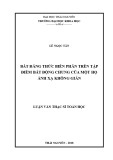 Luận văn Thạc sĩ Toán học: Bất đẳng thức biến phân trên tập điểm bất động chung của một họ ánh xạ không giãn
