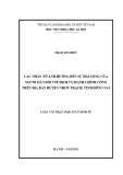 Luận văn Thạc sĩ Quản lý kinh tế: Các nhân tố ảnh hưởng đến sự hài lòng của người dân đối với dịch vụ hành chính công trên địa bàn Nhơn Trạch, tỉnh Đồng Nai