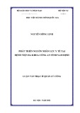 Luận văn Thạc sĩ Quản lý công: Phát triển nguồn nhân lực y tế tại Bệnh viện đa khoa Công an tỉnh Nam Định