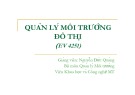 Bài giảng Quản lý môi trường đô thị Nguyễn Đức Quảng