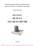 Bài giảng Quản lý xây dựng đô thị của KS. Hồ Nhật Linh