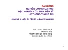 Bài giảng Nghiên cứu khoa học (Bậc nghiên cứu sinh Tiến sỹ): Chương 4 - PGS. TS. Hà Quang Thụy